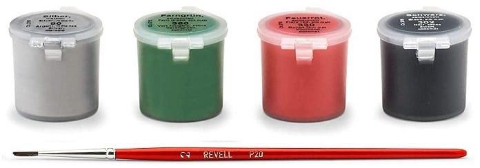 pots-peinture-pinceau-maquette-Revell