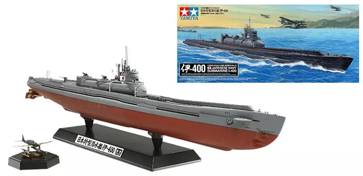 Maquette-sous-marin-japonais-I400-Tamiya